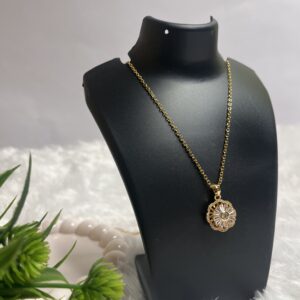 Golden Zen-Bloom Anxiety Relief Necklace