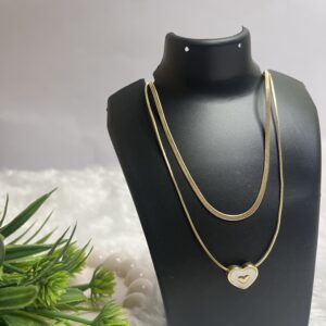 Double-Layer Heart Necklace