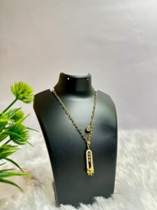 Golden Bloom & Arc Sliding Crystal Necklace