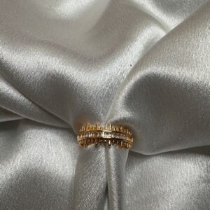 Golden Baguette Crown Adjustable Ring