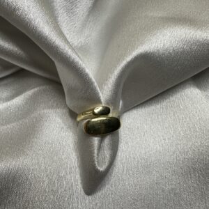 Golden Orbit Statement Wrap Ring