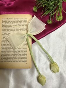 Matcha Bloom Tulip Ribbon Clip