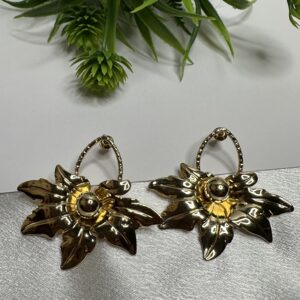 Golden Bloom Statement Studs