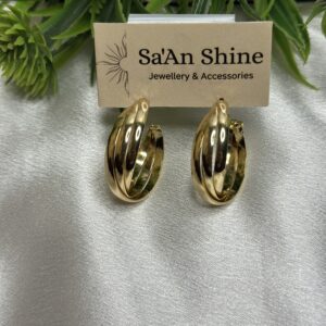 The Gilded Ripple Statement Hoops