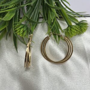 Golden Trinity Stardust Hoops