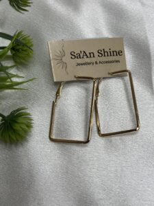 Golden Geometric Rectangle Hoops