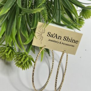 Golden Stardust Statement Hoops