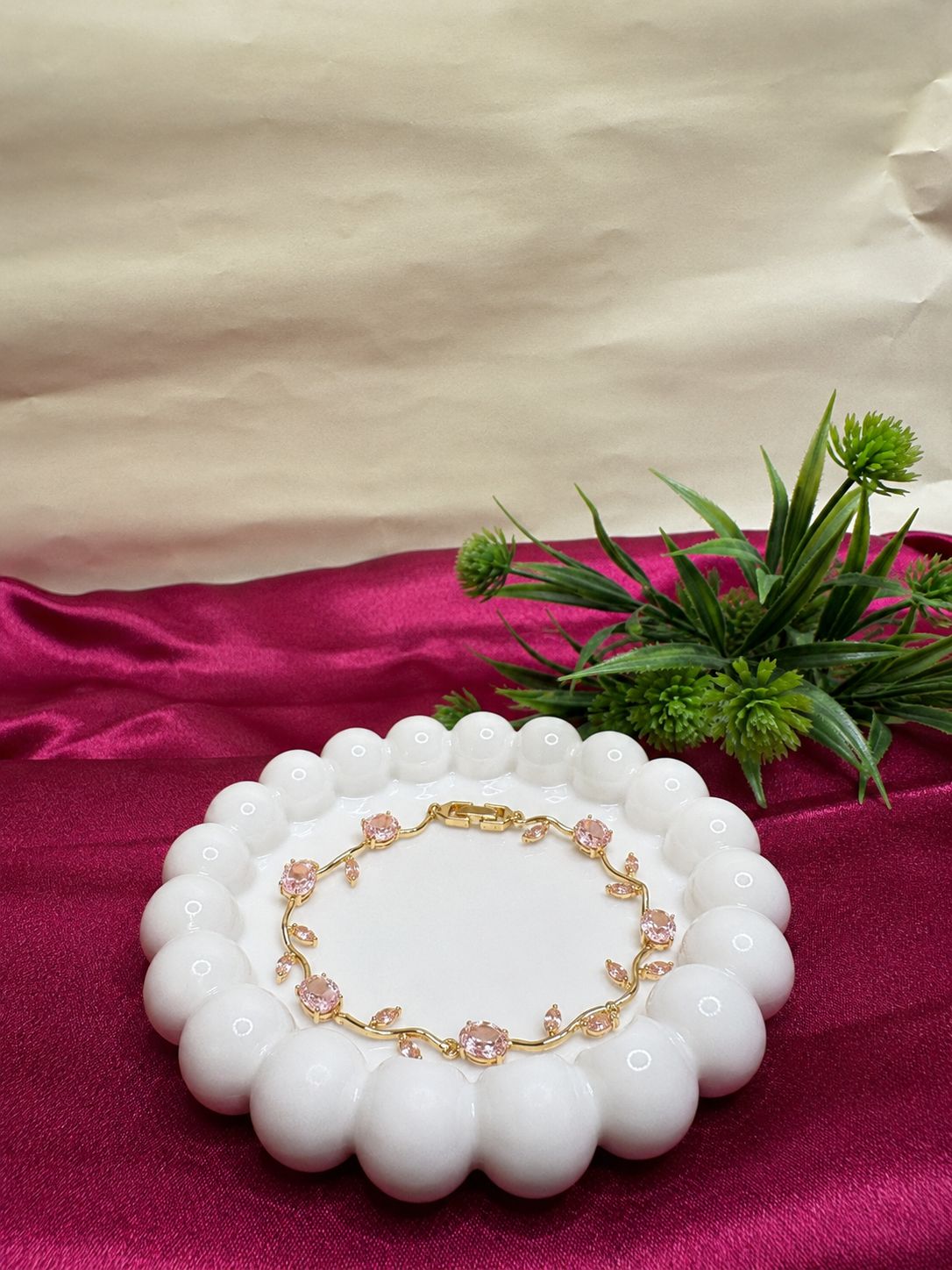 Pink Blush Bloom Tulip Bracelet
